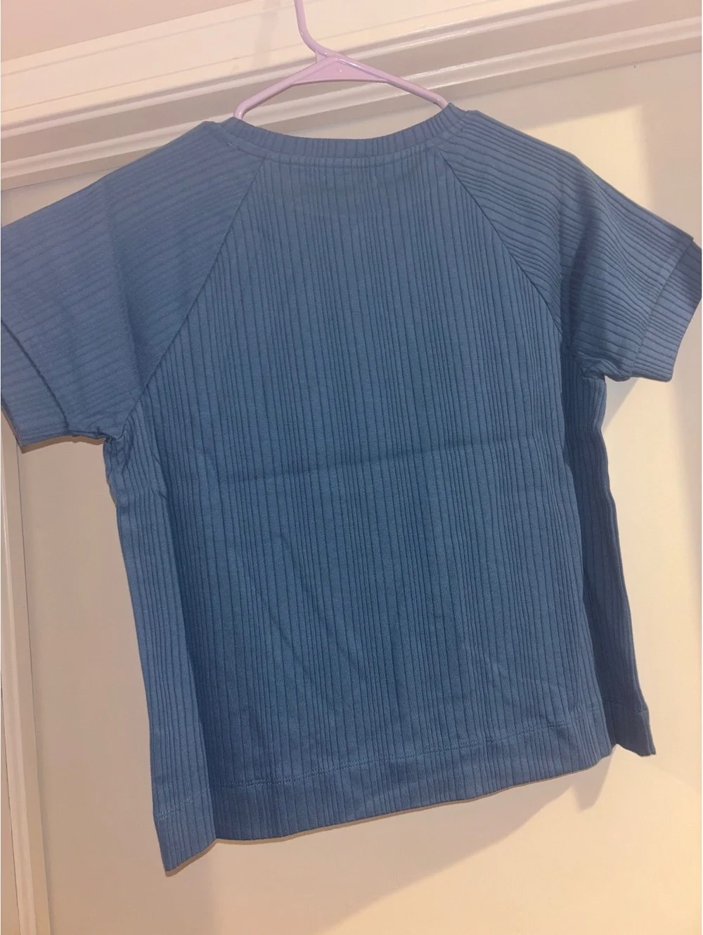 The Sunday Collective 12-13Y Ribbed Cotton Tee Midnight NWT